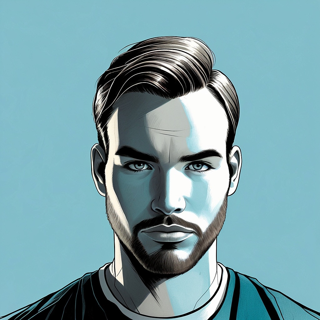 Leonardo_Vision_XL_A_bold_graphic_novelstyle_Headshot_in_black_0